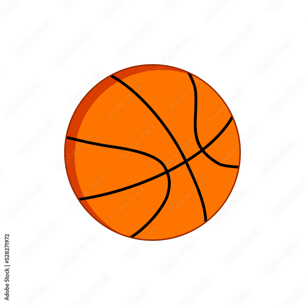 basketball icon of color style design vector template