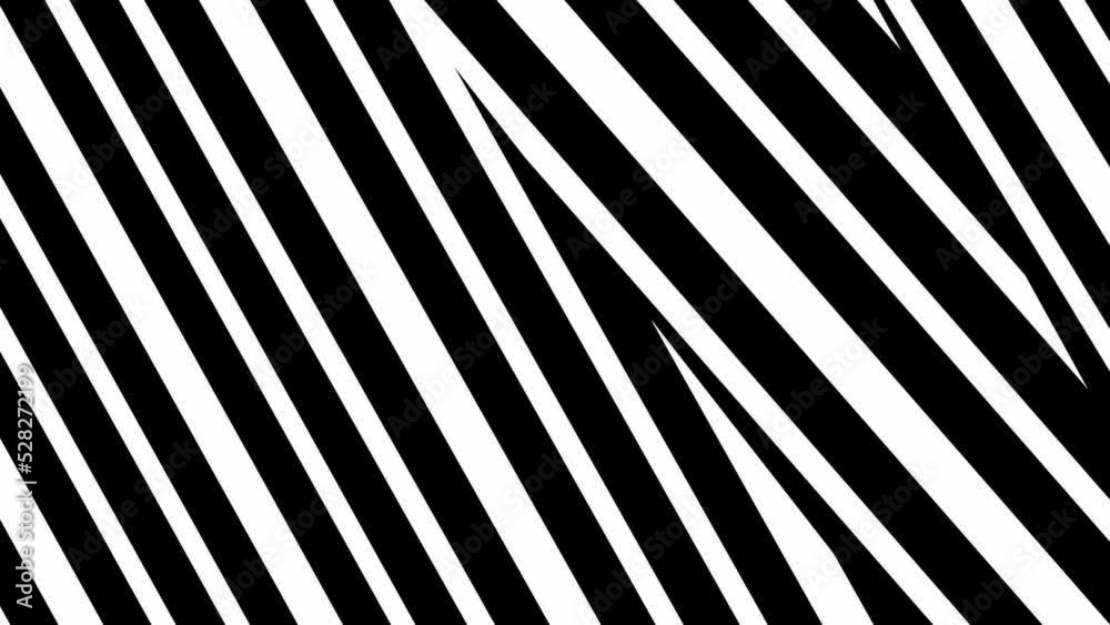 Abstract background with black and white stripes.Seamless loop video. Abstract background with black and white stripes.Seamless loop video.