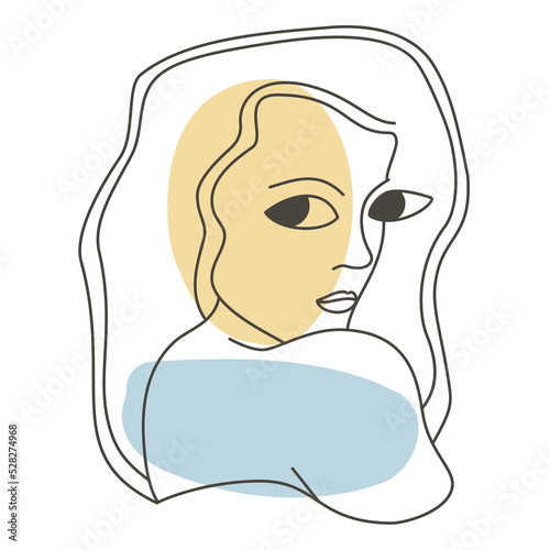 Beautiful abstract girl on a white background