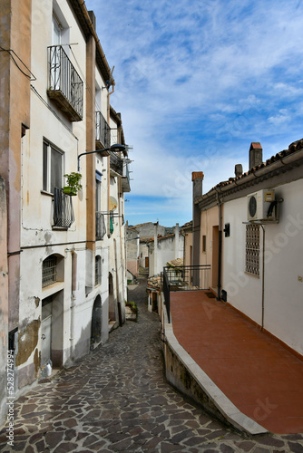 A narrow street in Calitri, a picturesque village in the province of Avellino in Campania, Italy. © Giambattista