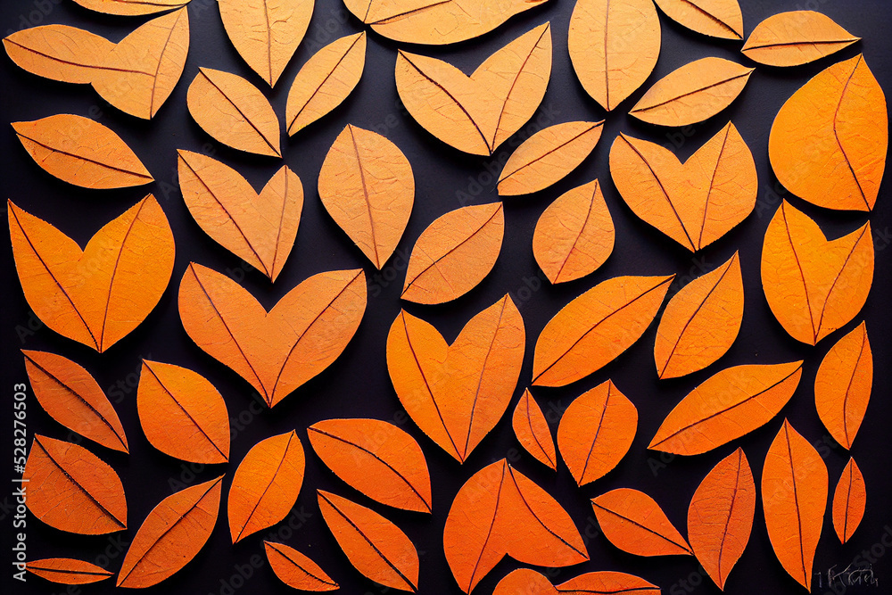 autumn leaves background, colorful warm wallpaper, 3d render, 3d illustration autumn leaves background, colorful warm wallpaper, 3d render, 3d illustration