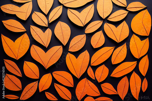autumn leaves background, colorful warm wallpaper, 3d render, 3d illustration