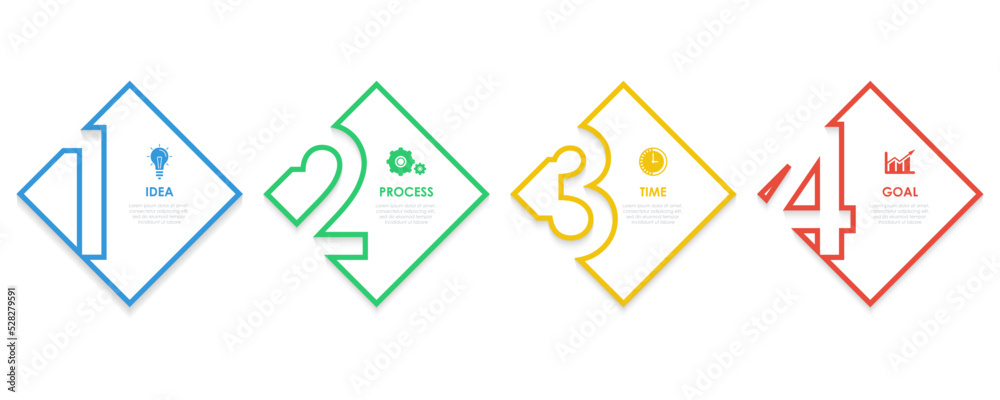 Infographic template with numbers for business chart, presentations or web banner. Template with 4 circles, steps, number options. Infographic template with numbers for business chart Infographic template with numbers for business chart, presentations or web banner. Template with 4 circles, steps, number options. Infographic template with numbers for business chart