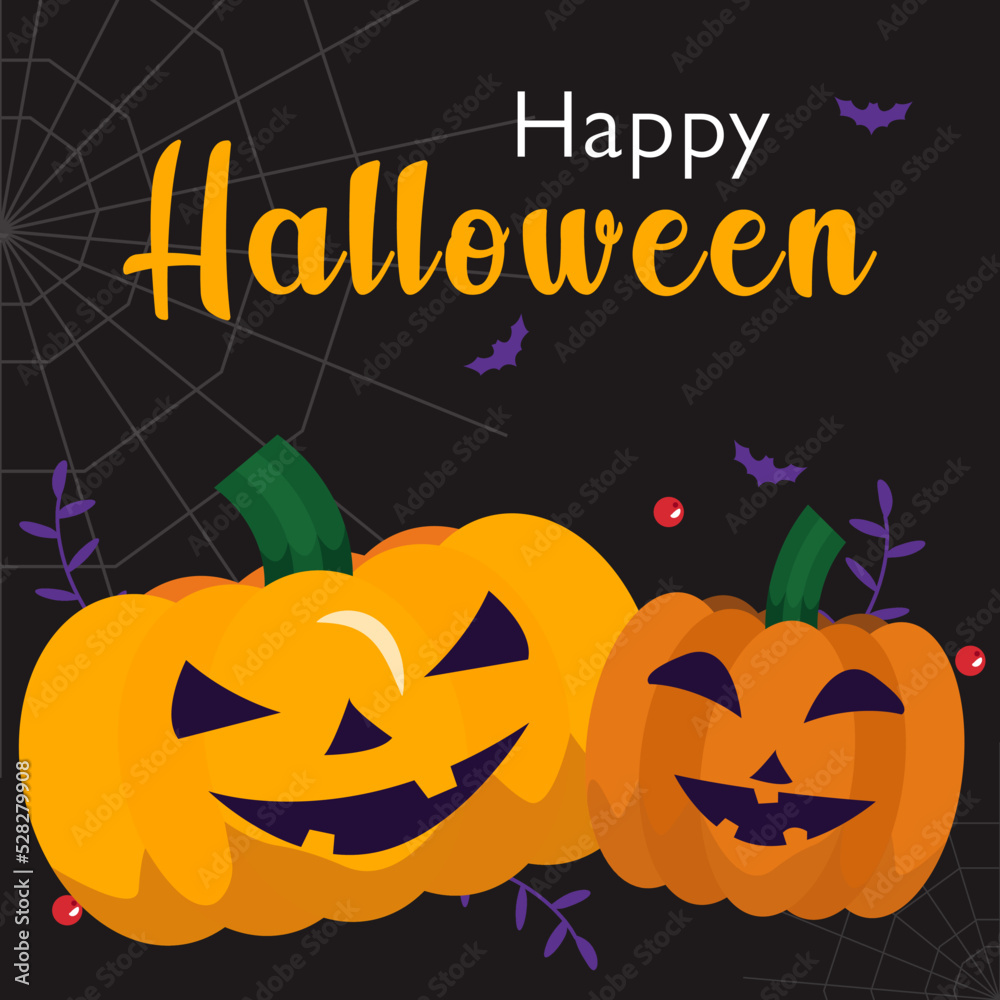 Vector illustration. Happy Halloween design template. Vector illustration. Happy Halloween design template.