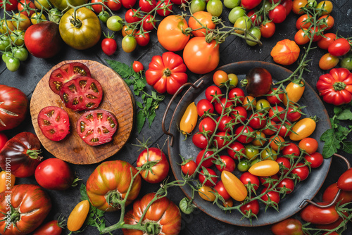 Mix colorful tomatoes