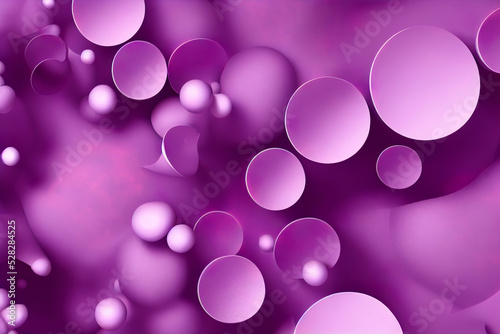 abstract colorful purple and pink background with curcle shapes  3d render  3d illustration