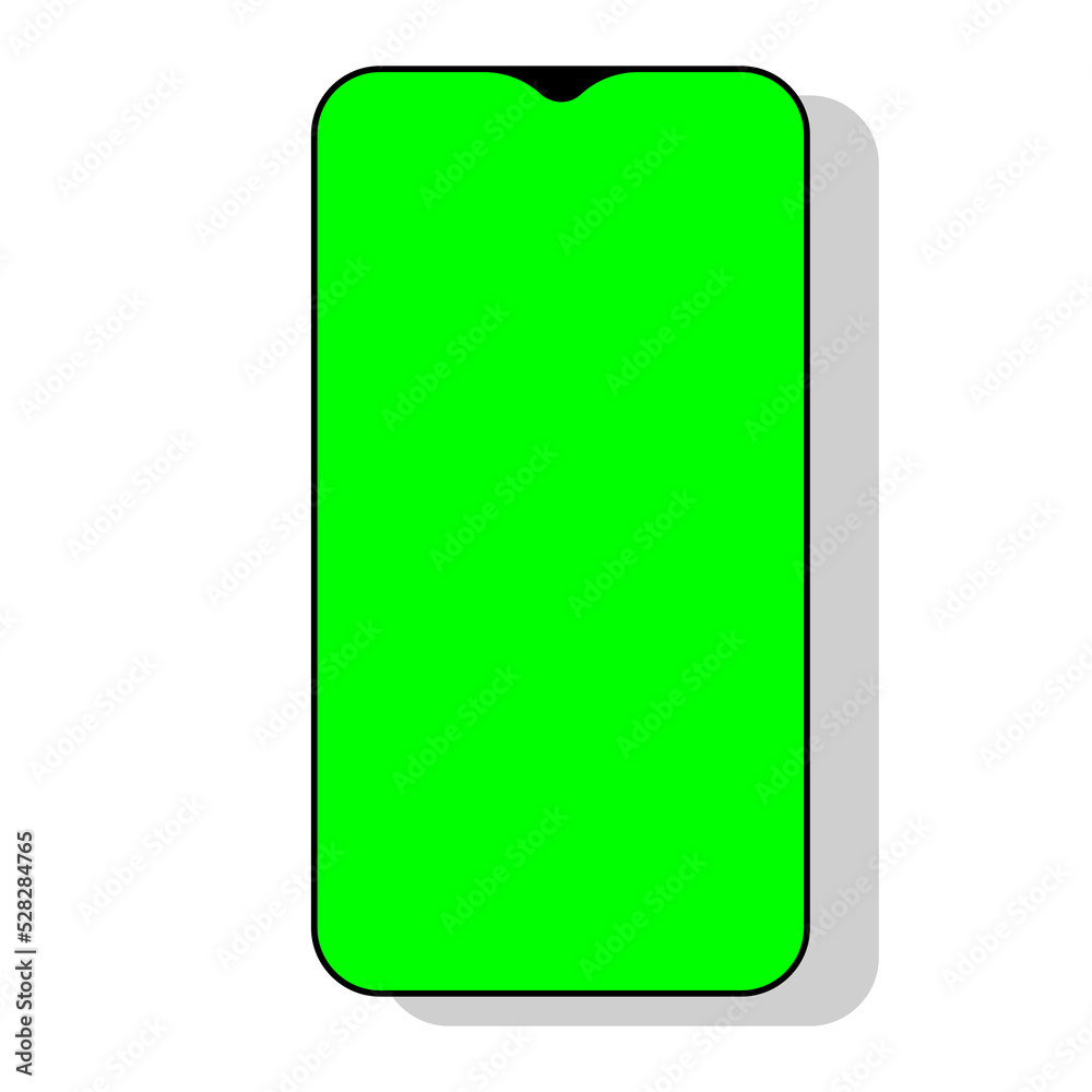 Phone template with green screen. Smartphone in flat style. Phone template with green screen. Smartphone in flat style.