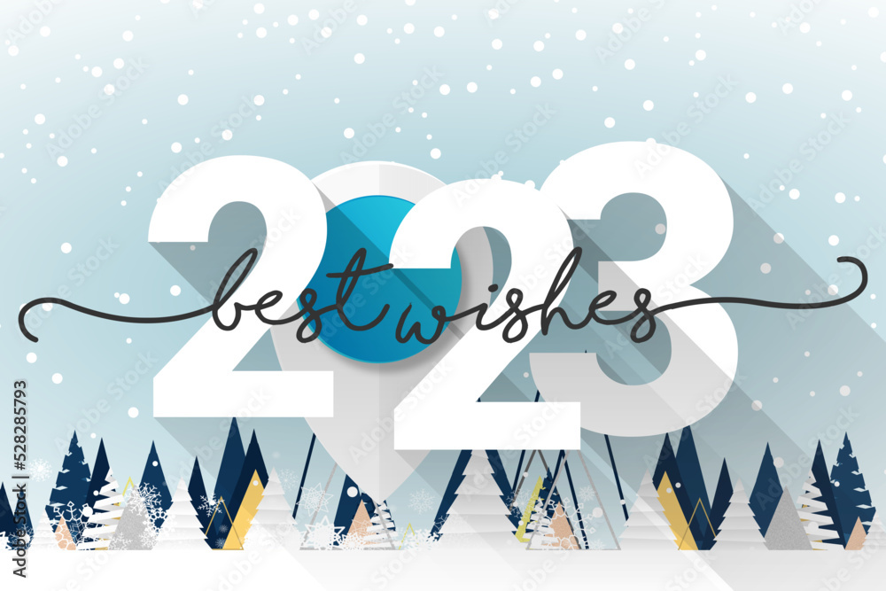 Naklejka premium 2023 - happy new year 2023 background