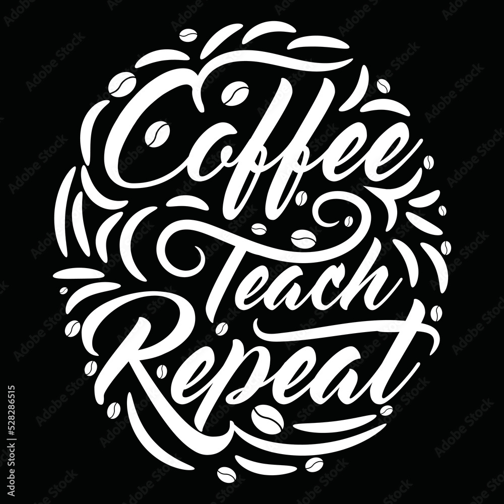 Fototapeta premium Coffee Vector T-Shirt Design Graphic illustration