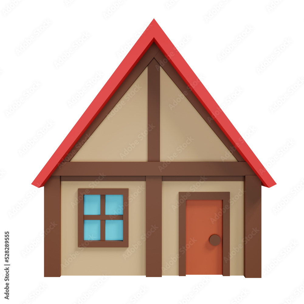 Medieval house. 3d rendering. Medieval house. 3d rendering.