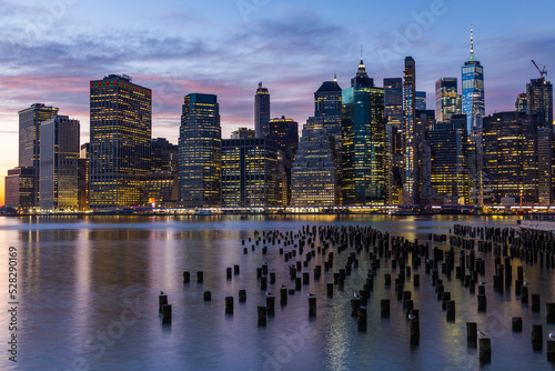 New York City Skyline at sunset