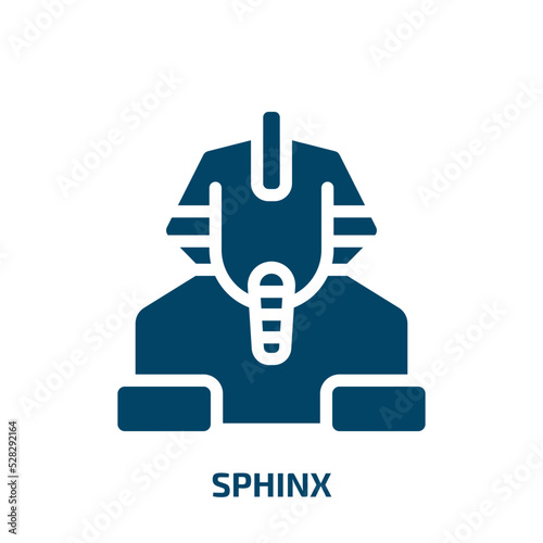 sphinx vector icon. sphinx, ancient, egypt filled icons from flat africa concept. Isolated black glyph icon, vector illustration symbol element for web design and mobile apps