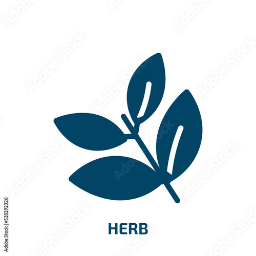 herb vector icon. herb, natural, plant filled icons from flat wildlife concept. Isolated black glyph icon, vector illustration symbol element for web design and mobile apps