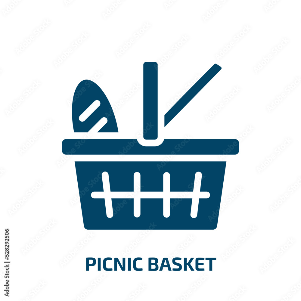 picnic basket vector icon. picnic basket, basket, picnic filled icons from flat zoo concept. Isolated black glyph icon, vector illustration symbol element for web design and mobile apps picnic basket vector icon. picnic basket, basket, picnic filled icons from flat zoo concept. Isolated black glyph icon, vector illustration symbol element for web design and mobile apps