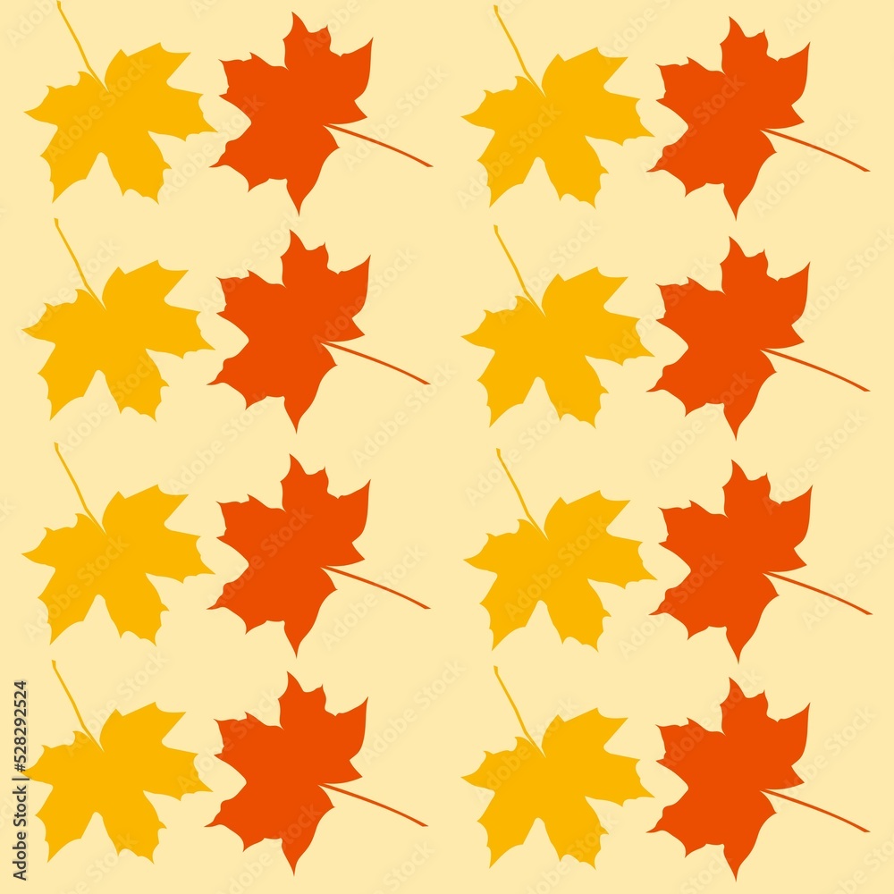 Fototapeta premium seamless pattern with autumn leaves