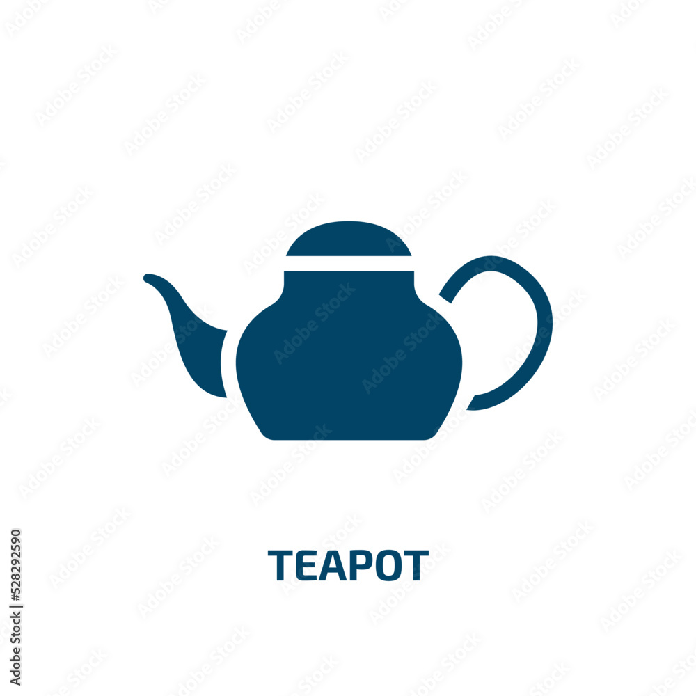 Obraz premium teapot vector icon. teapot, tea, kitchen filled icons from flat desert concept. Isolated black glyph icon, vector illustration symbol element for web design and mobile apps
