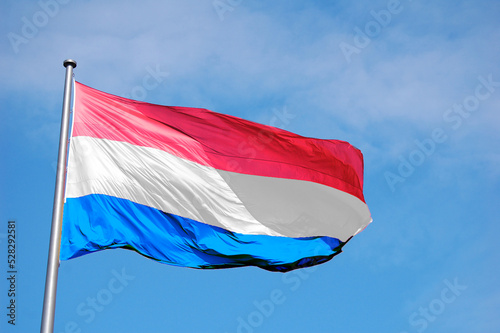 Bild auf Leinwand Luxembourg flag waving
