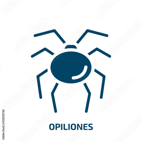 opiliones vector icon. opiliones, animal, halloween filled icons from flat insects concept. Isolated black glyph icon, vector illustration symbol element for web design and mobile apps