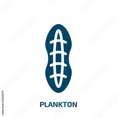 plankton vector icon. plankton, sea, animal filled icons from flat nature concept. Isolated black glyph icon, vector illustration symbol element for web design and mobile apps