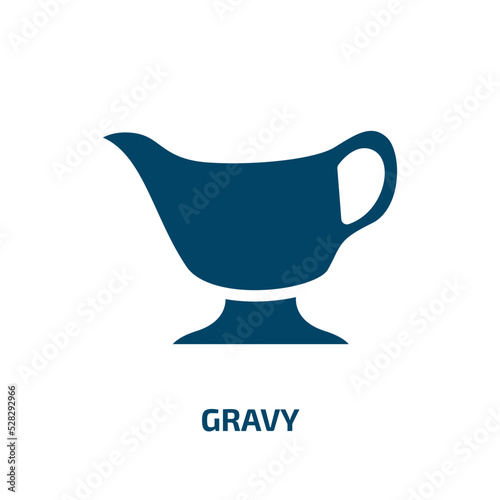gravy vector icon. gravy, food, sauce filled icons from flat thanksgiving concept. Isolated black glyph icon, vector illustration symbol element for web design and mobile apps