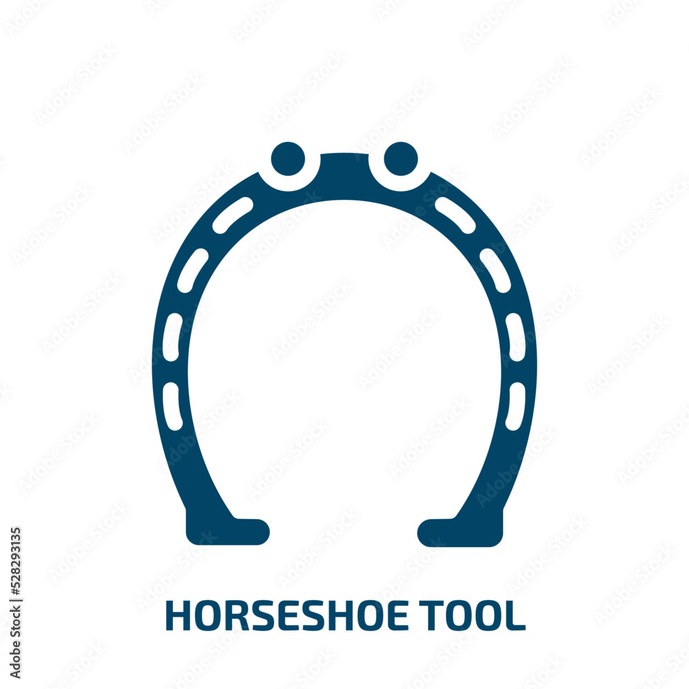 horseshoe tool vector icon. horseshoe tool, equipment, tool filled