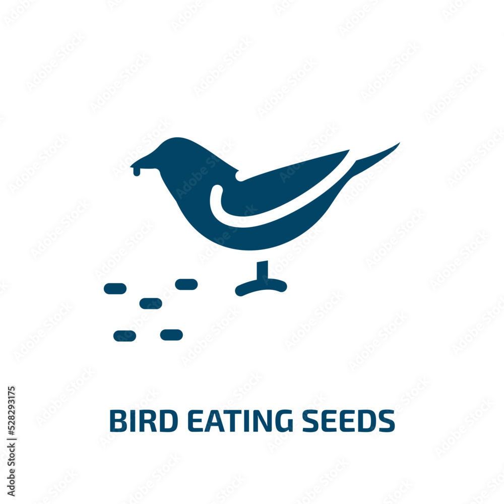 bird eating seeds vector icon. bird eating seeds, delicious, seed filled icons from flat birds pack concept. Isolated black glyph icon, vector illustration symbol element for web design and mobile bird eating seeds vector icon. bird eating seeds, delicious, seed filled icons from flat birds pack concept. Isolated black glyph icon, vector illustration symbol element for web design and mobile