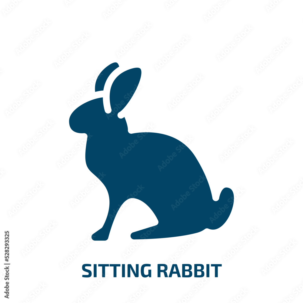 sitting rabbit vector icon. sitting rabbit, mammal, rabbit filled icons from flat free animals concept. Isolated black glyph icon, vector illustration symbol element for web design and mobile apps sitting rabbit vector icon. sitting rabbit, mammal, rabbit filled icons from flat free animals concept. Isolated black glyph icon, vector illustration symbol element for web design and mobile apps