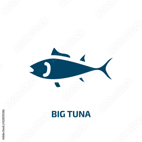 big tuna vector icon. big tuna, tuna, fish filled icons from flat fauna concept. Isolated black glyph icon, vector illustration symbol element for web design and mobile apps