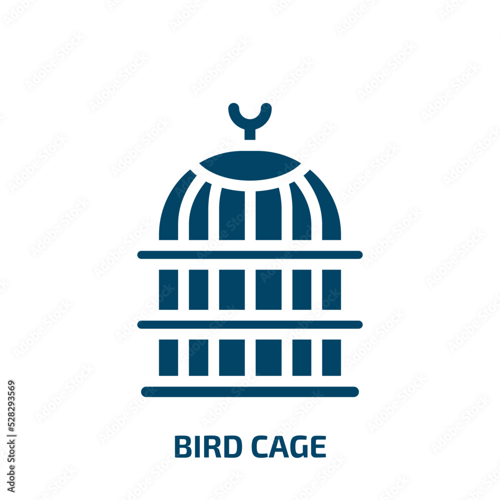 bird cage vector icon. bird cage, cage, animal filled icons from flat pet shop concept. Isolated black glyph icon, vector illustration symbol element for web design and mobile apps