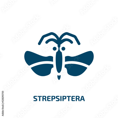 strepsiptera vector icon. strepsiptera, vector, graphic filled icons from flat insects concept. Isolated black glyph icon, vector illustration symbol element for web design and mobile apps photo