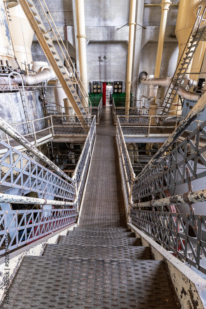Stairway at Georgetown Steam Plant way hall in Georgetown Steam Plant Stairway at Georgetown Steam Plant way hall in Georgetown Steam Plant