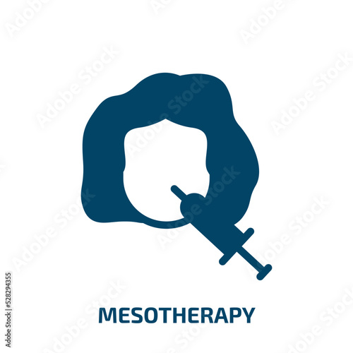 mesotherapy vector icon. mesotherapy, medical, beauty filled icons from flat plastic surgery concept. Isolated black glyph icon, vector illustration symbol element for web design and mobile apps
