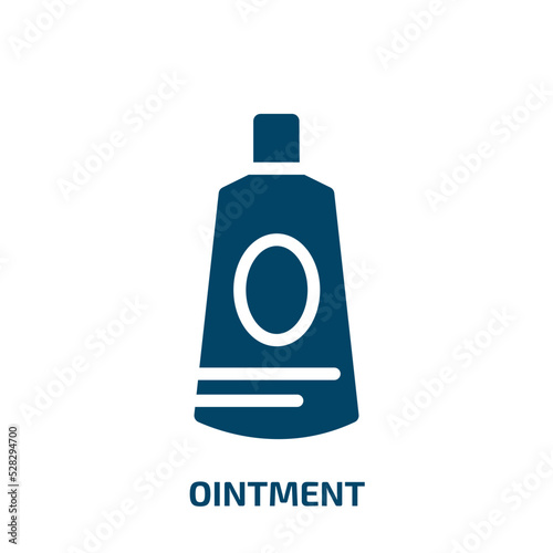 ointment vector icon. ointment, care, medical filled icons from flat hairdressing concept. Isolated black glyph icon, vector illustration symbol element for web design and mobile apps