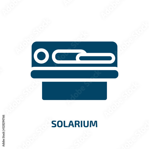 solarium vector icon. solarium, body, tan filled icons from flat beautiful concept. Isolated black glyph icon, vector illustration symbol element for web design and mobile apps