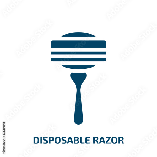 disposable razor vector icon. disposable razor, razor, shave filled icons from flat beautiful concept. Isolated black glyph icon, vector illustration symbol element for web design and mobile apps