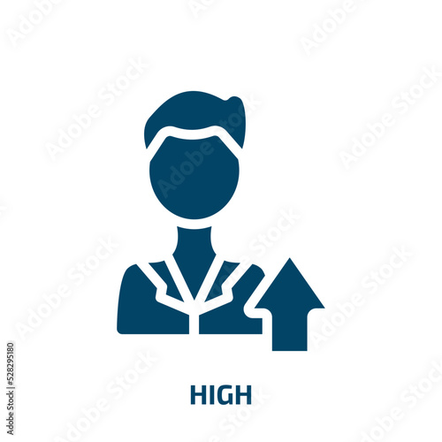 Wallpaper Mural high vector icon. high, education, school filled icons from flat management concept. Isolated black glyph icon, vector illustration symbol element for web design and mobile apps Torontodigital.ca