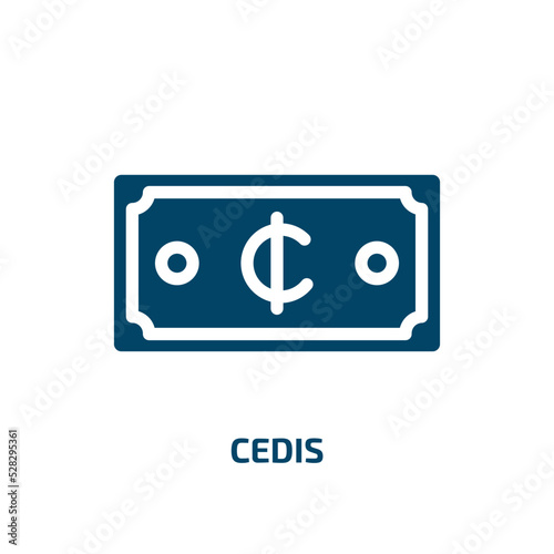 Free Download cedis vector icon. cedis, cedi, banking filled icons from flat currency concept. Isolated black glyph icon, vector illustration symbol element for web design and mobile apps - GFXLoad