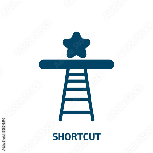 shortcut vector icon. shortcut, business, technology filled icons from flat business administration concept. Isolated black glyph icon, vector illustration symbol element for web design and mobile