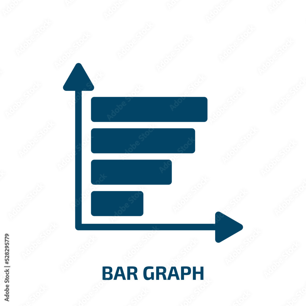 Fototapeta premium bar graph vector icon. bar graph, data, arrow filled icons from flat bitcoin concept. Isolated black glyph icon, vector illustration symbol element for web design and mobile apps