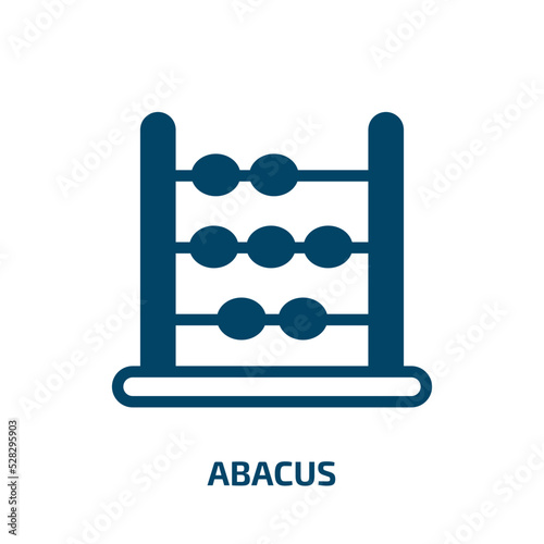 abacus vector icon. abacus, calculator, business filled icons from flat taxes concept. Isolated black glyph icon, vector illustration symbol element for web design and mobile apps