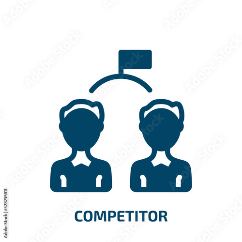 competitor vector icon. competitor, success, competition filled icons from flat business concept. Isolated black glyph icon, vector illustration symbol element for web design and mobile apps