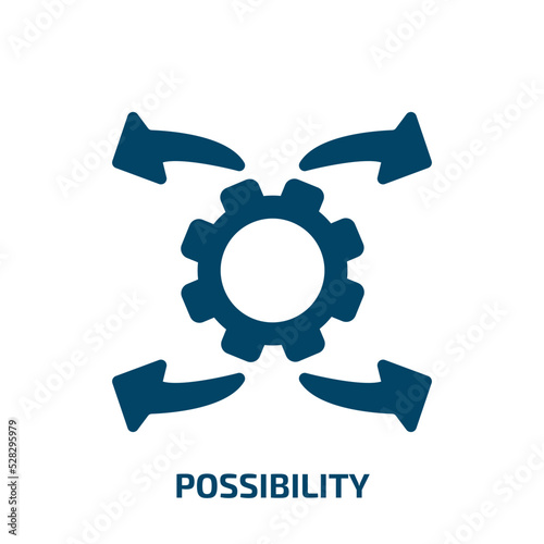 possibility vector icon. possibility, business, success filled icons from flat business concept. Isolated black glyph icon, vector illustration symbol element for web design and mobile apps