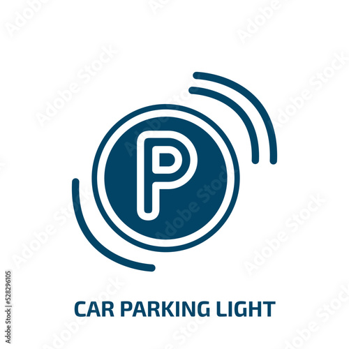 car parking light vector icon. car parking light, parking, car filled icons from flat car parts concept. Isolated black glyph icon, vector illustration symbol element for web design and mobile apps