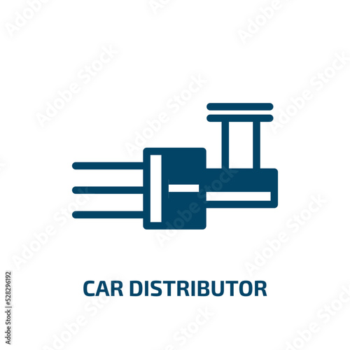 car distributor vector icon. car distributor, distributor, industry filled icons from flat car parts concept. Isolated black glyph icon, vector illustration symbol element for web design and mobile