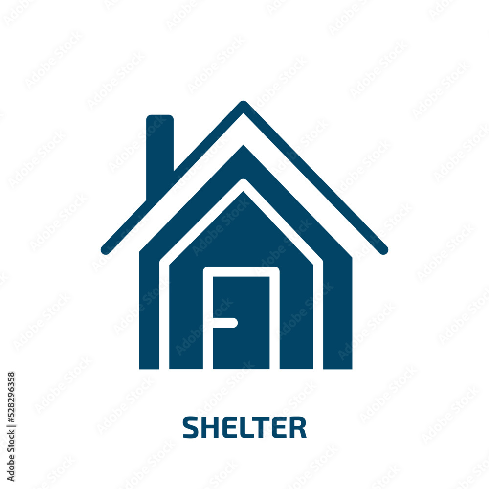 shelter vector icon. shelter, house, human filled icons from flat charity concept. Isolated black glyph icon, vector illustration symbol element for web design and mobile apps shelter vector icon. shelter, house, human filled icons from flat charity concept. Isolated black glyph icon, vector illustration symbol element for web design and mobile apps