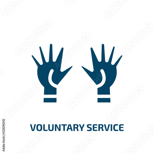 voluntary service vector icon. voluntary service, charity, volunteer filled icons from flat charity concept. Isolated black glyph icon, vector illustration symbol element for web design and mobile © VectorStockDesign