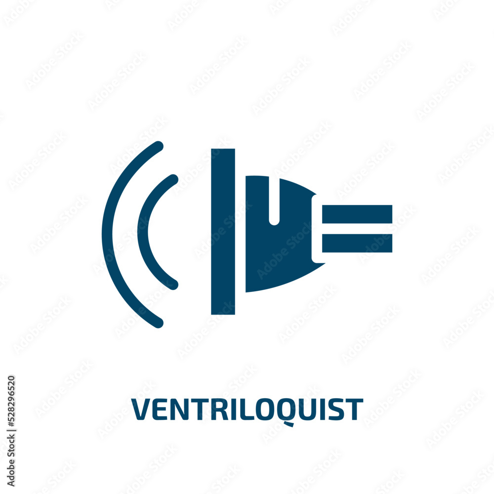 ventriloquist vector icon. ventriloquist, talent, person filled icons from flat cinema concept. Isolated black glyph icon, vector illustration symbol element for web design and mobile apps