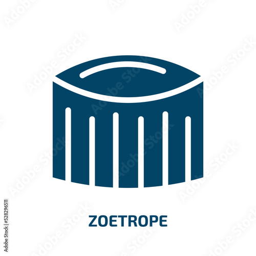 zoetrope vector icon. zoetrope, cinema, motion filled icons from flat cinema concept. Isolated black glyph icon, vector illustration symbol element for web design and mobile apps photo