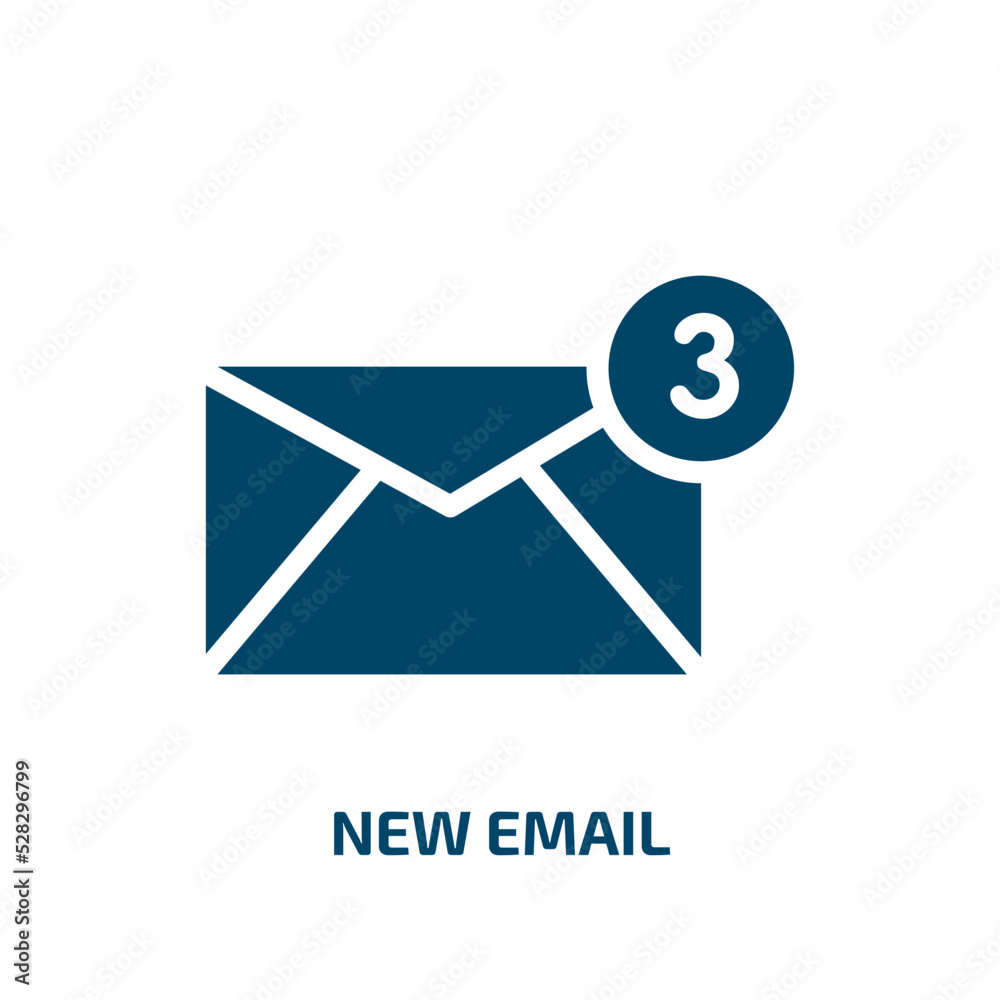 new email vector icon. new email, mail, communication filled icons from flat mail concept. Isolated black glyph icon, vector illustration symbol element for web design and mobile apps new email vector icon. new email, mail, communication filled icons from flat mail concept. Isolated black glyph icon, vector illustration symbol element for web design and mobile apps