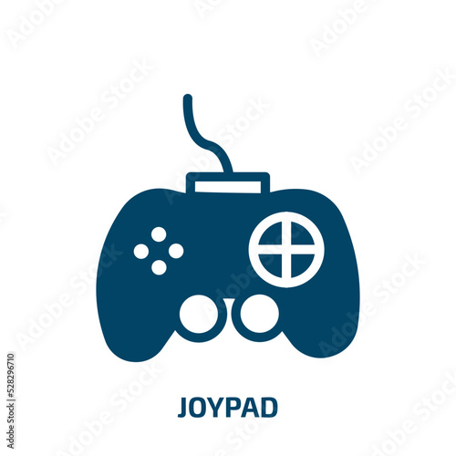 joypad vector icon. joypad, gamepad, game filled icons from flat smartphone applications concept. Isolated black glyph icon, vector illustration symbol element for web design and mobile apps